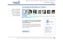 Tablet Screenshot of itunesu.umontreal.ca