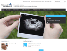 Tablet Screenshot of deptobsgyn.umontreal.ca