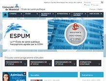 Tablet Screenshot of espum.umontreal.ca