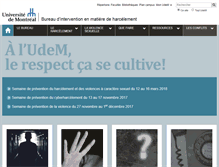 Tablet Screenshot of harcelement.umontreal.ca