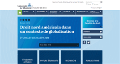 Desktop Screenshot of droit.umontreal.ca